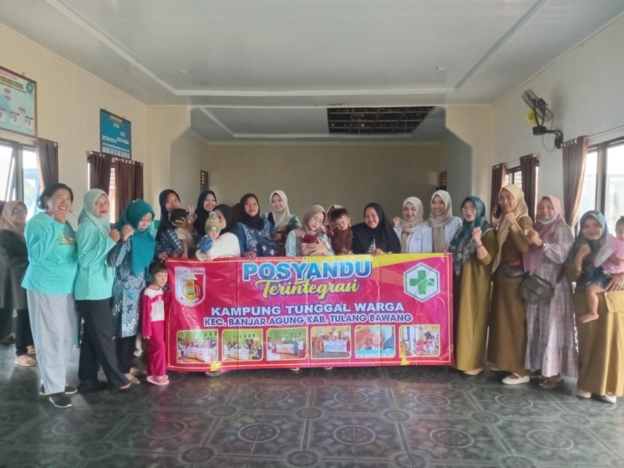 Kegiatan Posyandu Balita di Kampung Tunggal Warga
